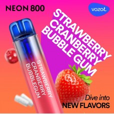 Kit Vozol Neon 800 - Strawberry Cranberry Bubblegum